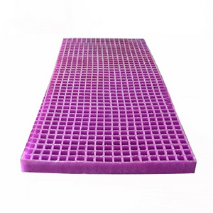 TPE Rubber Comfortable purple Mattress Topper 2023 New Arrivals Cooling Fresh Plastic Elastic Custom Size Silicon Gel Grid