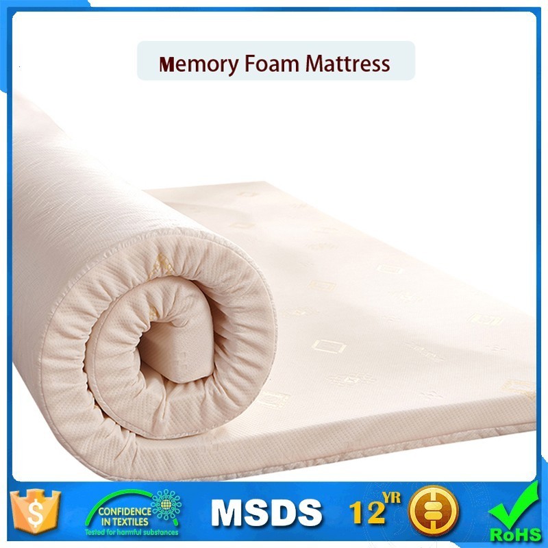 100% Thailand natural Massage mattress natural rubber pure thickened roll up high quality vacuum packed latex mattress