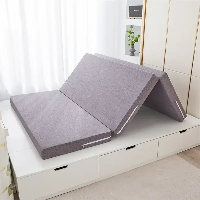 Hot Sale Multipurpose massage Portable Comfort Memory Foam 3 Folding Traveling mattress home-use bed topper memory foam mattress