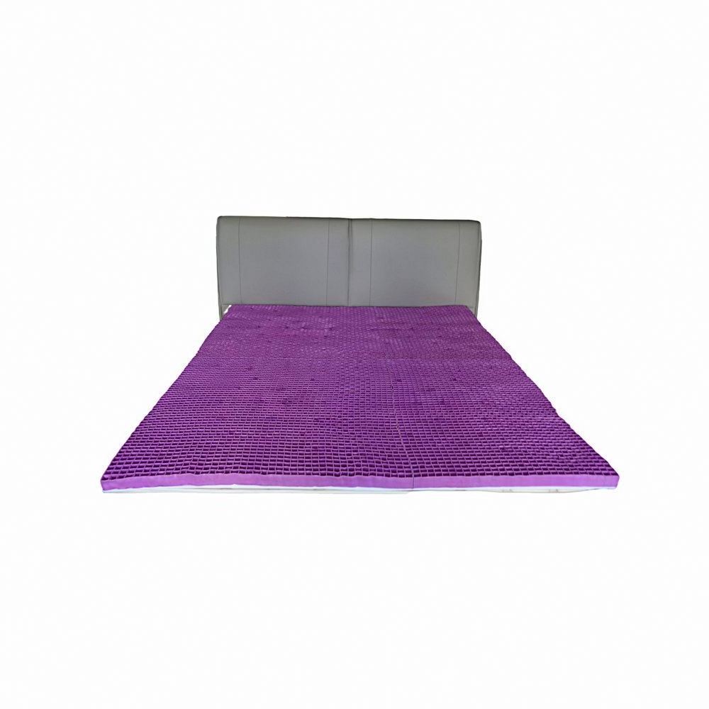 Factory customize polymer elastic TPE gel grid rolled up pad 3 inch king queen size silicone cooling bed mattress topper