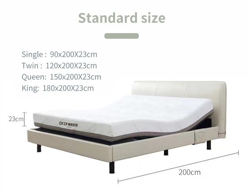 OEM 12 inch Queen Size Euro Top Foam Encasement air mattress Ajustable Lifting air music massage Smart Mattress