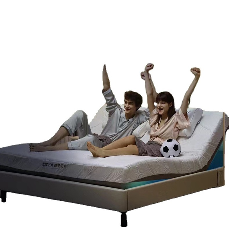 Adjustable Bed Base Frame + Carton Box 12 Inch Luxury Cool Gel Memory Foam Mattress,head & Foot Articulation Mattress Iron