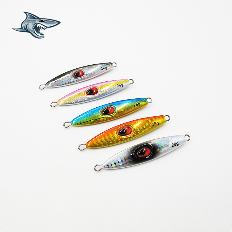 LF191 LEAD FISH 28g Colorful Lazer small Jig 3D Fishing Eyes Artificial Bait