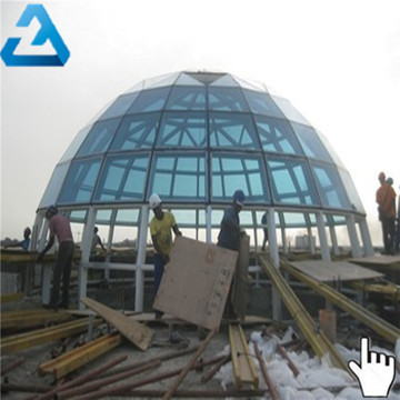 Steel Structure Large Span  Prefab Dome Glass Roof Mosque Skylight Church Roof