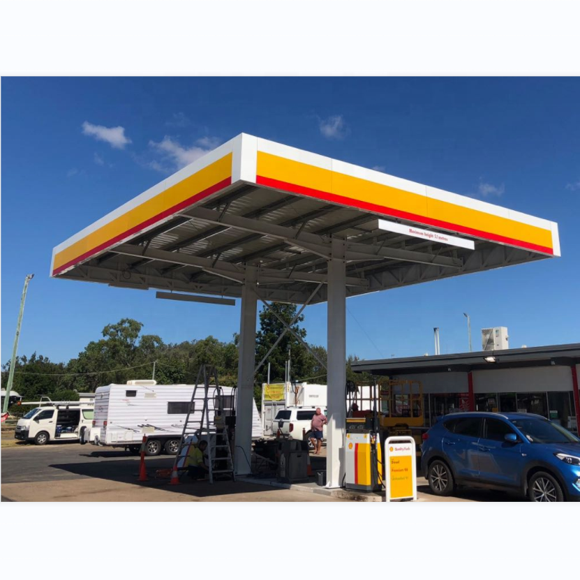 Graphics Design Space Frame Gas Petrol station Canopy Construction Canopy Structure