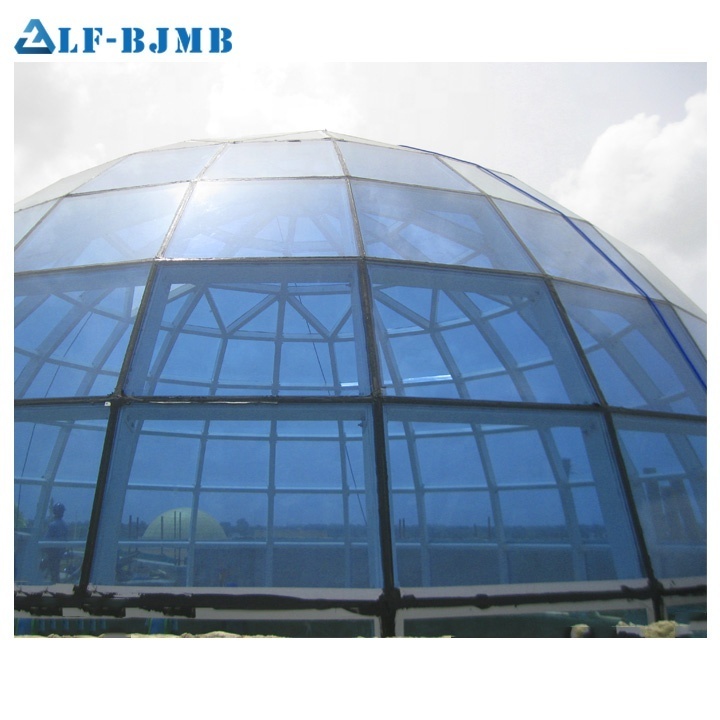 Prefabricated Steel Space Frame Building Glass Dome House