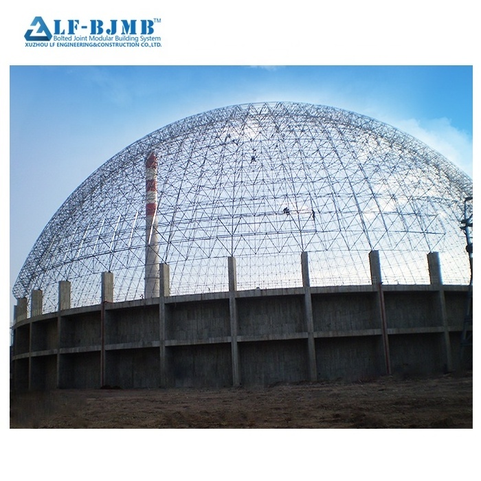 light weight prefab space frame steel structure dome roof truss