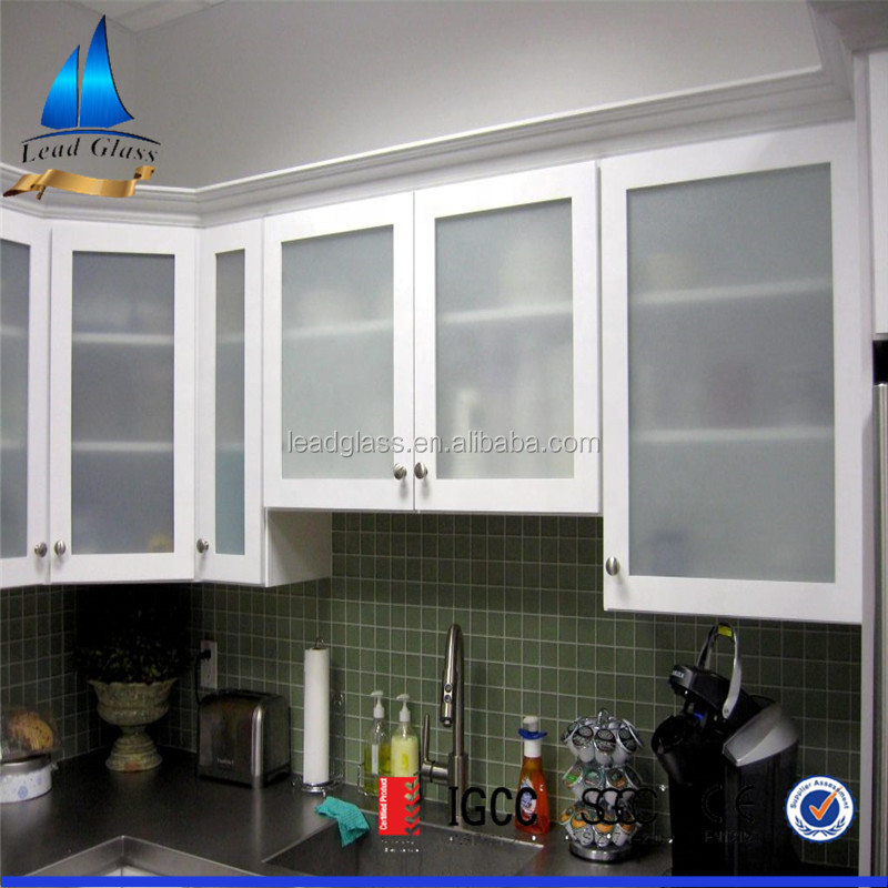 4mm 5mm 6mm Manufacturer Frosted Tempered Glass Price For Kitchen Cabinet Door