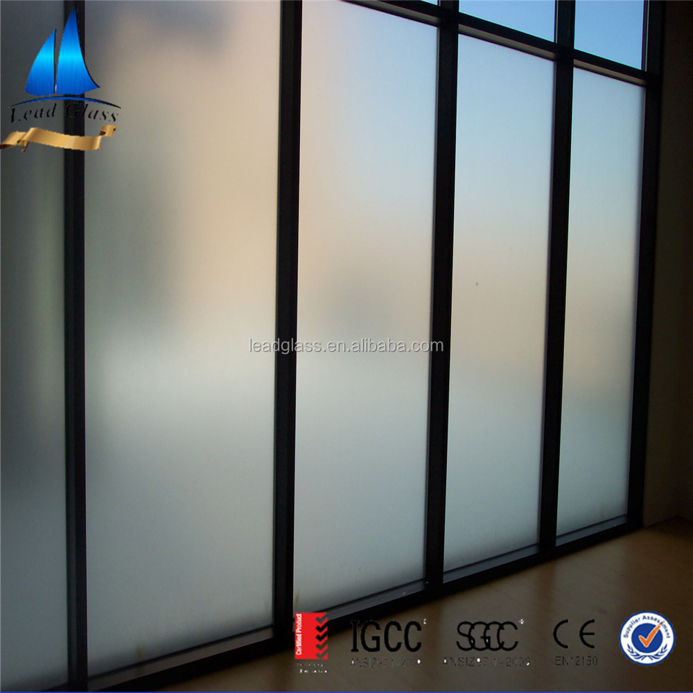 Factory 10mm 12mm Frosted Design Tempered Office Partition Glass Price / Room Divider Glass with AS/ZNS2208:1996