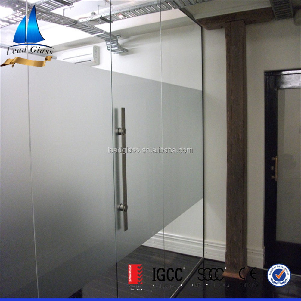 Factory 10mm 12mm Frosted Design Tempered Office Partition Glass Price / Room Divider Glass with AS/ZNS2208:1996