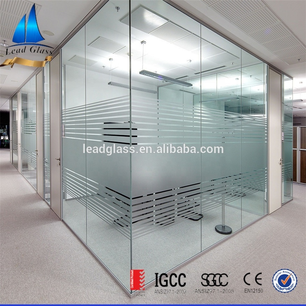 Factory 10mm 12mm Frosted Design Tempered Office Partition Glass Price / Room Divider Glass with AS/ZNS2208:1996