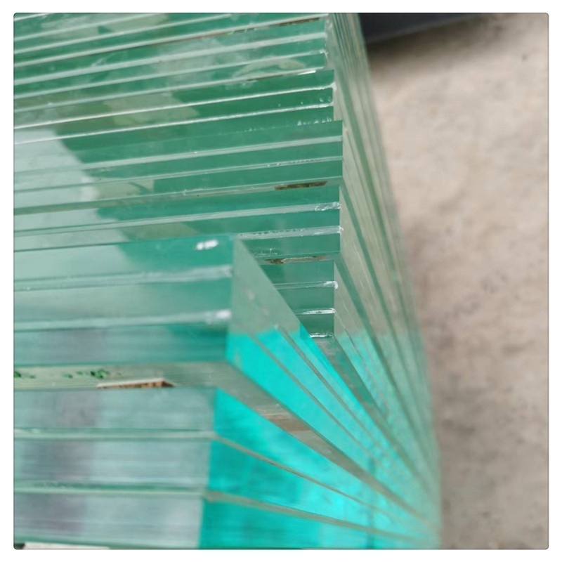 Custom Size Thickness Triple Tempered Laminated Glass Panel For Building Floor Walkway