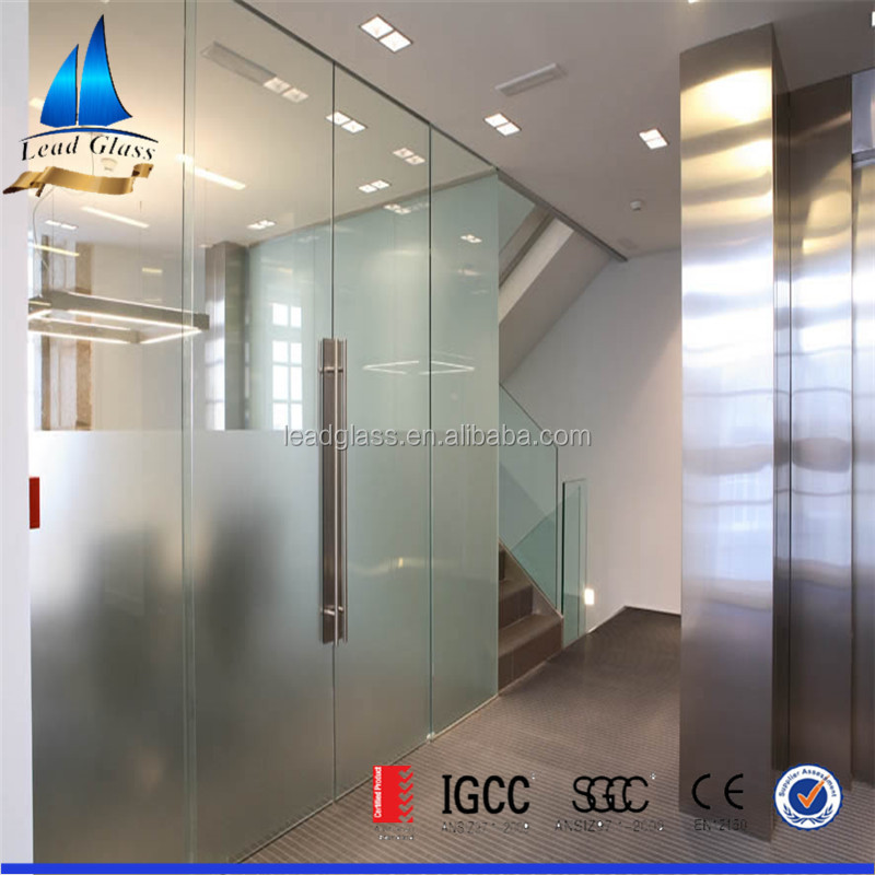 Frosted Glass Frosted Tempered Glass Price / Interior Frosted Glass Wall Panels For Room Partition Divider