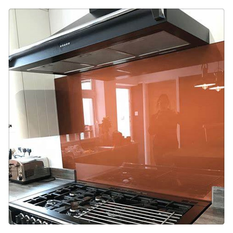 4mm Color back Painted Tempered Glass For Backsplash For Kitchen