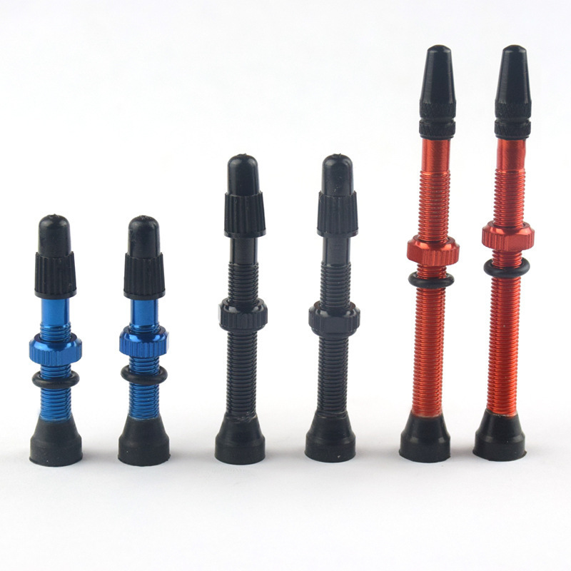 34/40/44/46/48/60/64/80MM Alloy Stem Bicycle F/V Presta Tubeless Tire Valve Road Bike MTB Nipple Alloy Valve Cap