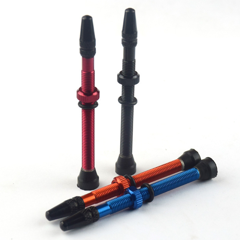 34/40/44/46/48/60/64/80MM Alloy Stem Bicycle F/V Presta Tubeless Tire Valve Road Bike MTB Nipple Alloy Valve Cap