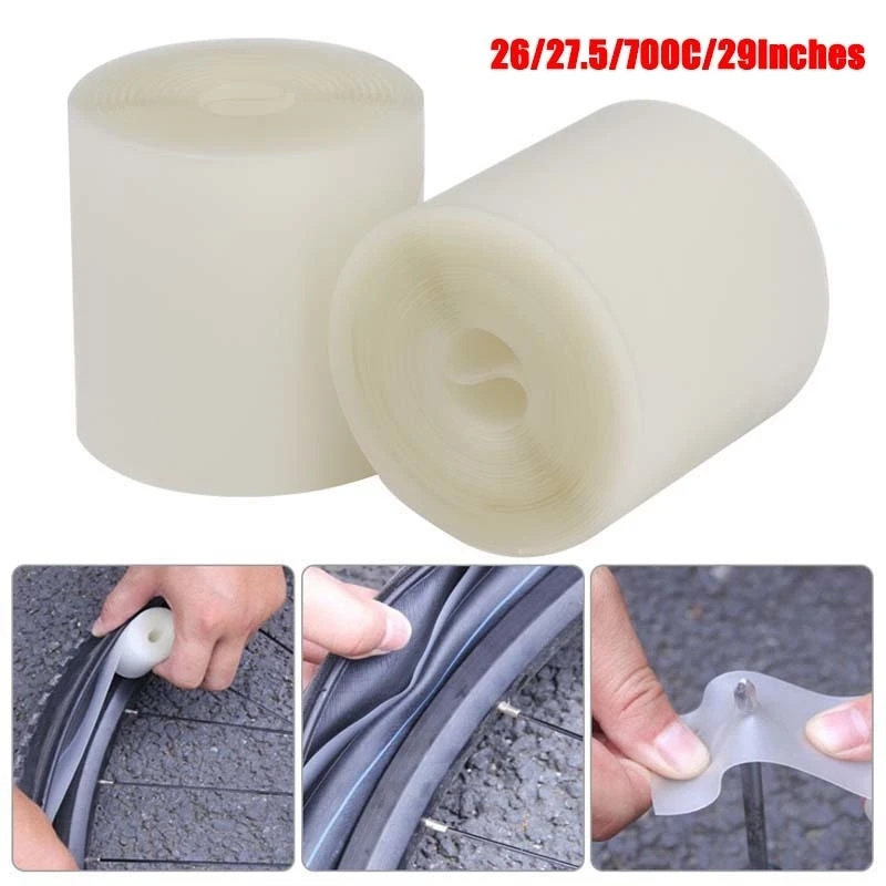 Bike Tube Protector White MTB Bicycle Tire Liner 2Pcs Anti-Puncture Proof Belt 14