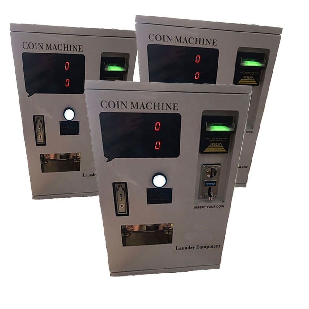 mini wall mounted coin token changer machine for laundry machine massage chair vending machine