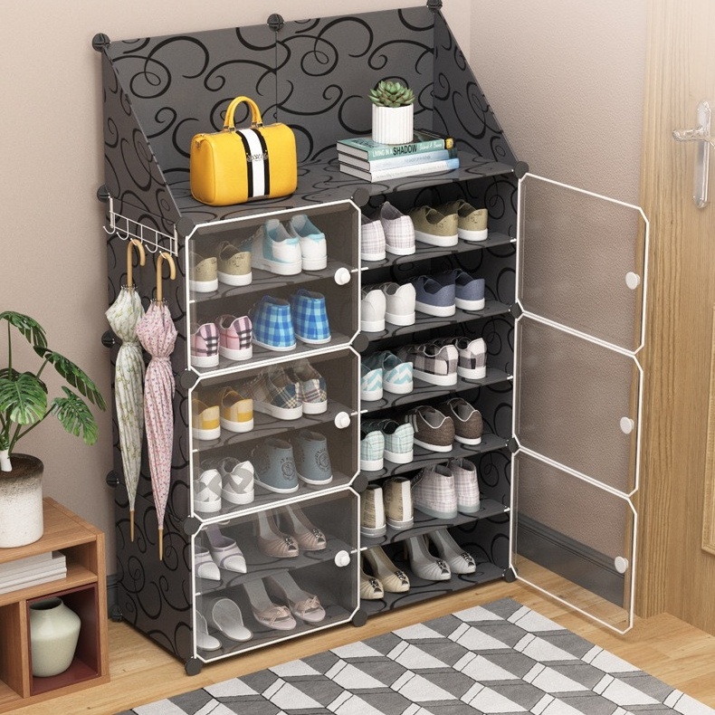 Portable dustproof shoe rack modern minimalist storage cabinet free assembly Shoes Shelf