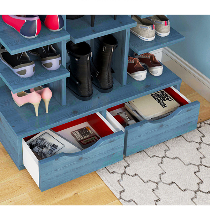 Simple Living Room MDF Wooden Shoe Cabinet  Portable Storage Shelves Cabinet Modern Shoe Organizer For Entry