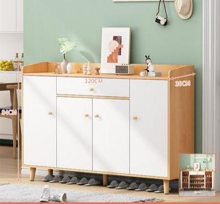 Modern sturdy and durable multi specification multi door wooden dustproof storable shoe cabinet