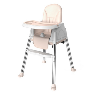 Portable Baby Dining Chair Adjustable Height Kids High Leg Chair Folding Baby Booster Seat Feeding Chair With Wheels