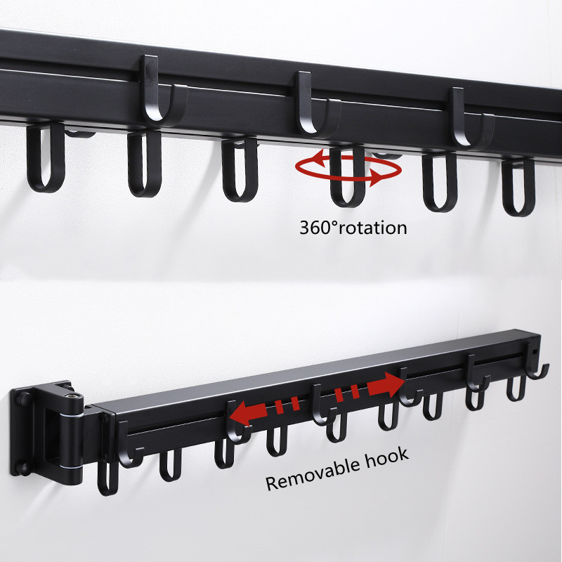 Wall Mounted 3-Layer Folding Drying Rack No Punching Dry Cloth Rack Laundry Clothes Drying Rack