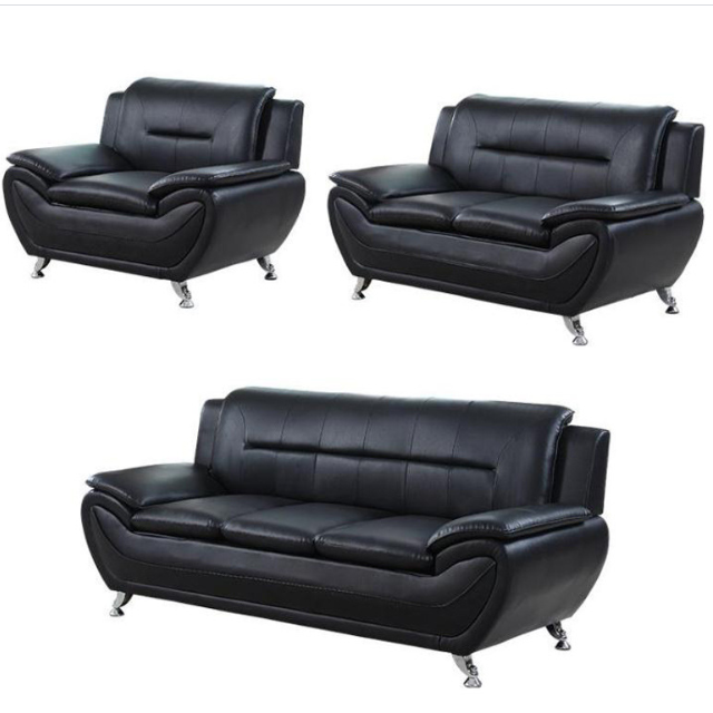 Hot sale  American style leather sofa light luxury leather sofa combination simple for Living Room Sofa