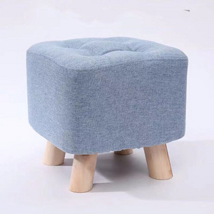 Modern Style Wooden Low Step Stool  Shoe Stool Household Small Bench For Living Room