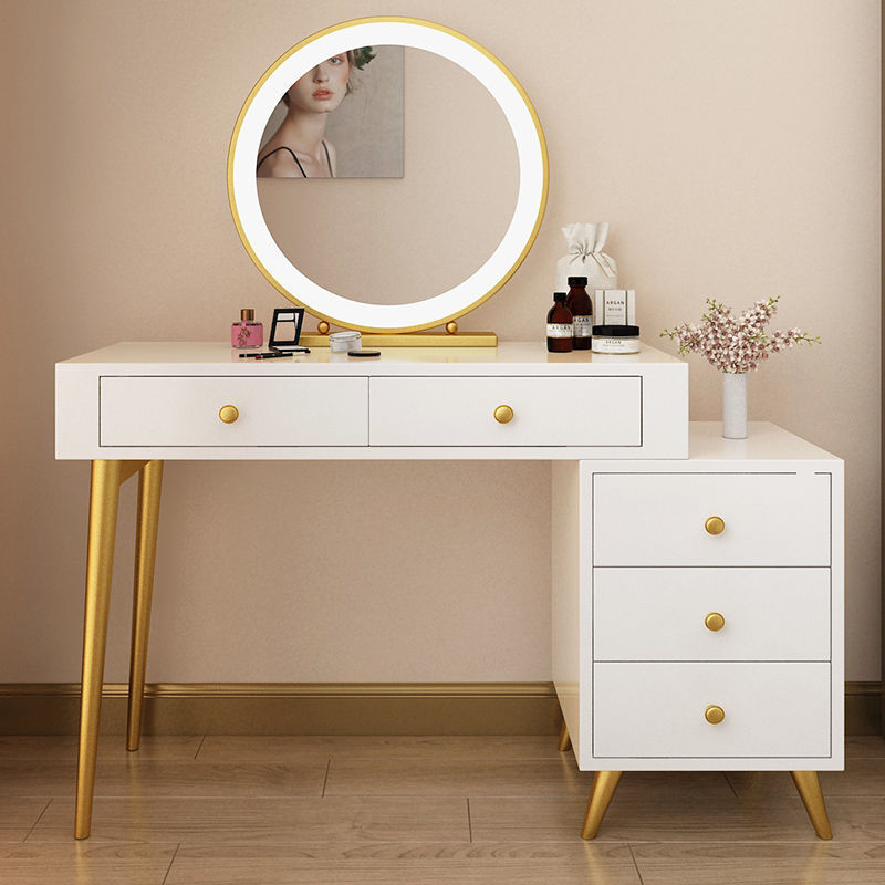 Modern Storage Dresser Makeup Table Bedroom Dressing Table With Mirror And Stool Modern Storage Dresser