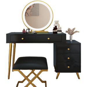 Modern Storage Dresser Makeup Table Bedroom Dressing Table With Mirror And Stool Modern Storage Dresser