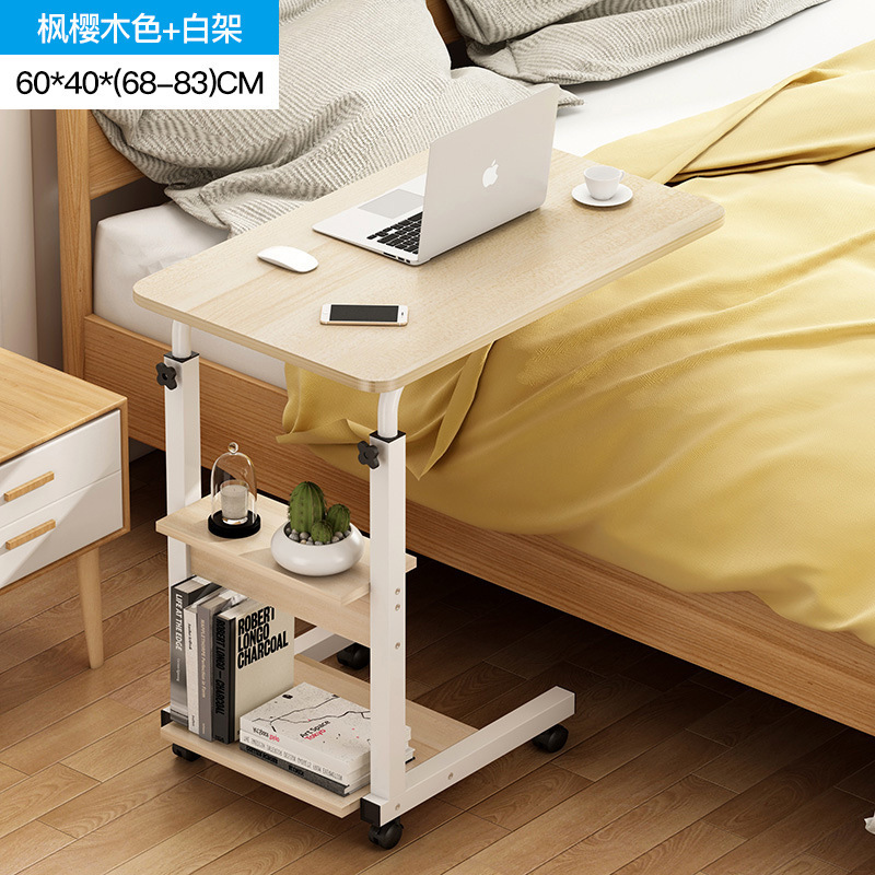 Home Work Wood Bed Laptop Desk Fixed Removable Height Adjust Computer Desk Coffee Breakfast Serving Table mobile computer cart