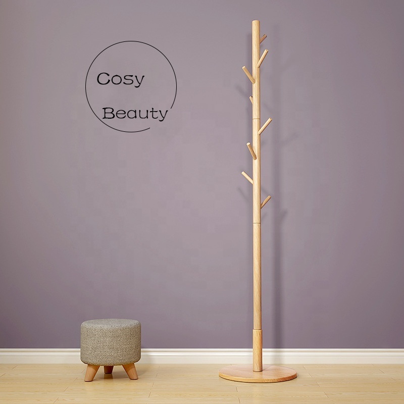 Eco-friendly Living room Furniture Beech Wood Clothes Rack Coat Hanger Hat Rack with New Design