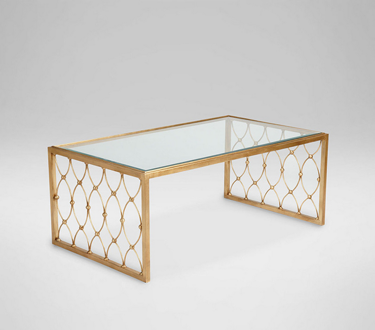 Glass stainless steel plated golden coffee table metal coffee table