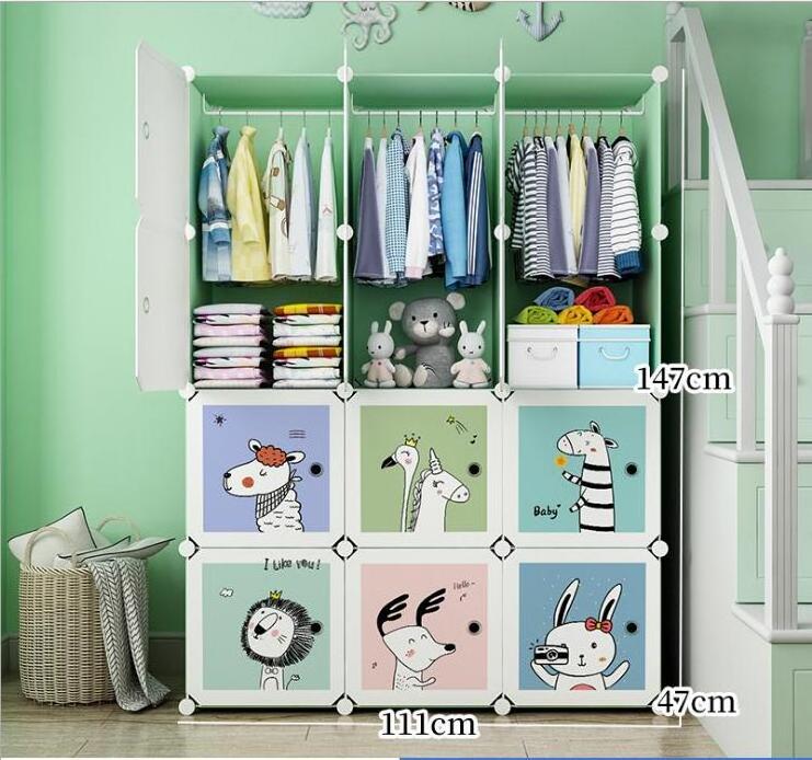 Modern household furniture bedroom multifunctional detachable combination simple plastic baby children wardrobe storage cabinet