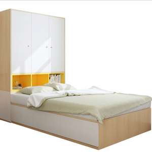 New Design Tatami bed wardrobe one bedroom single child high box storage bed