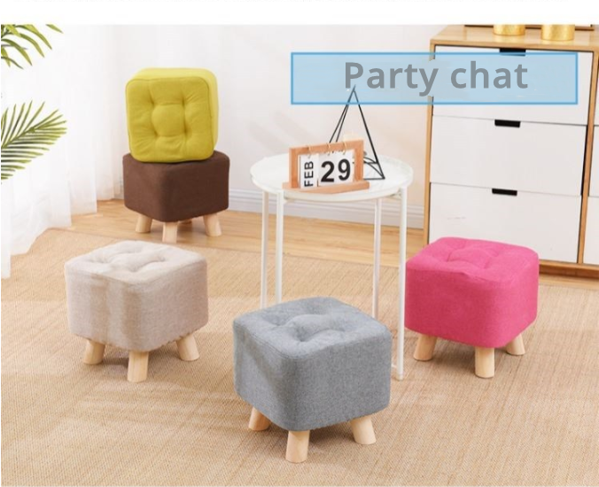 Modern Style Wooden Low Step Stool  Shoe Stool Household Small Bench For Living Room