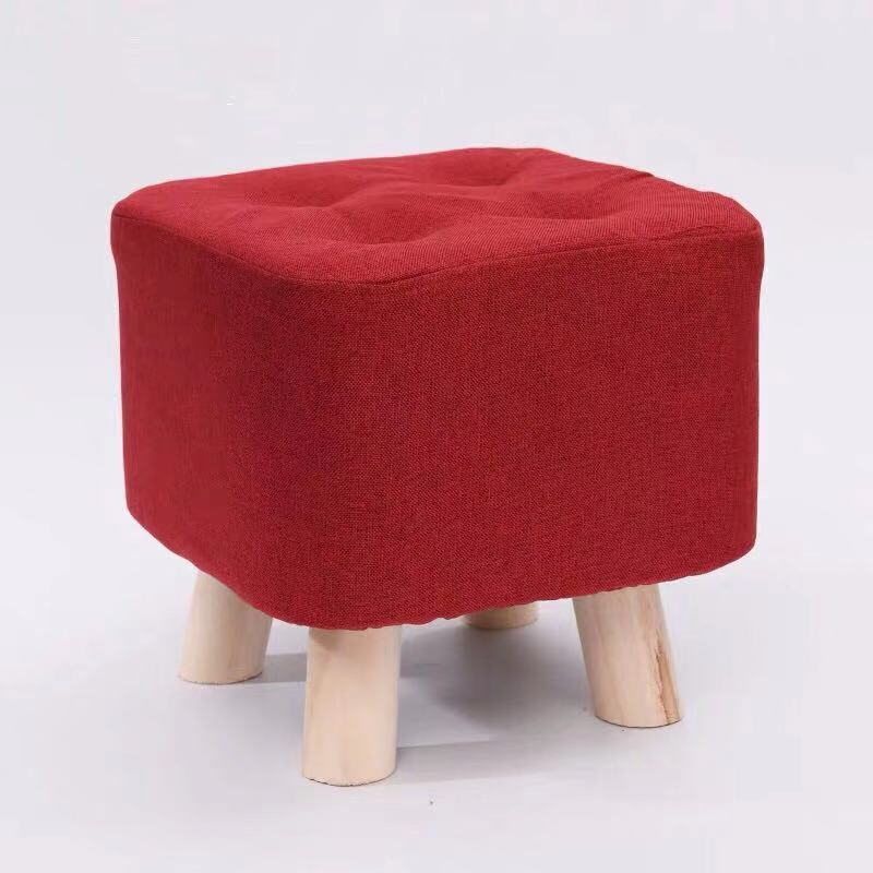 Modern Style Wooden Low Step Stool  Shoe Stool Household Small Bench For Living Room