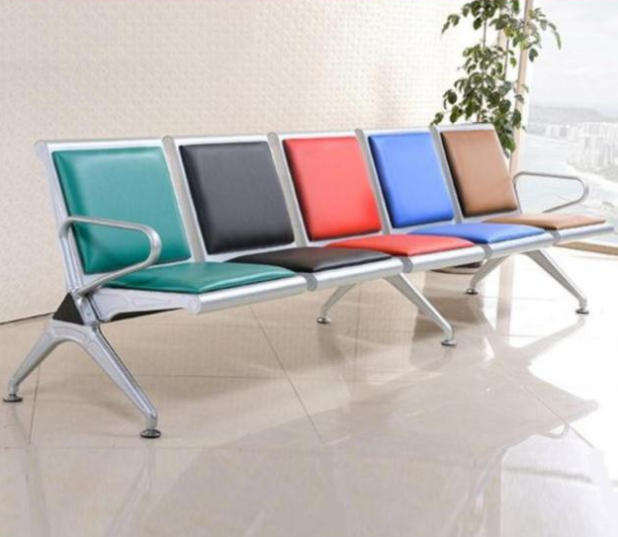 Airport  infusion chair rest row long row modern hospital  stainless steel public waiting chair