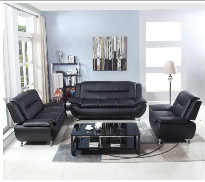 Hot sale  American style leather sofa light luxury leather sofa combination simple for Living Room Sofa