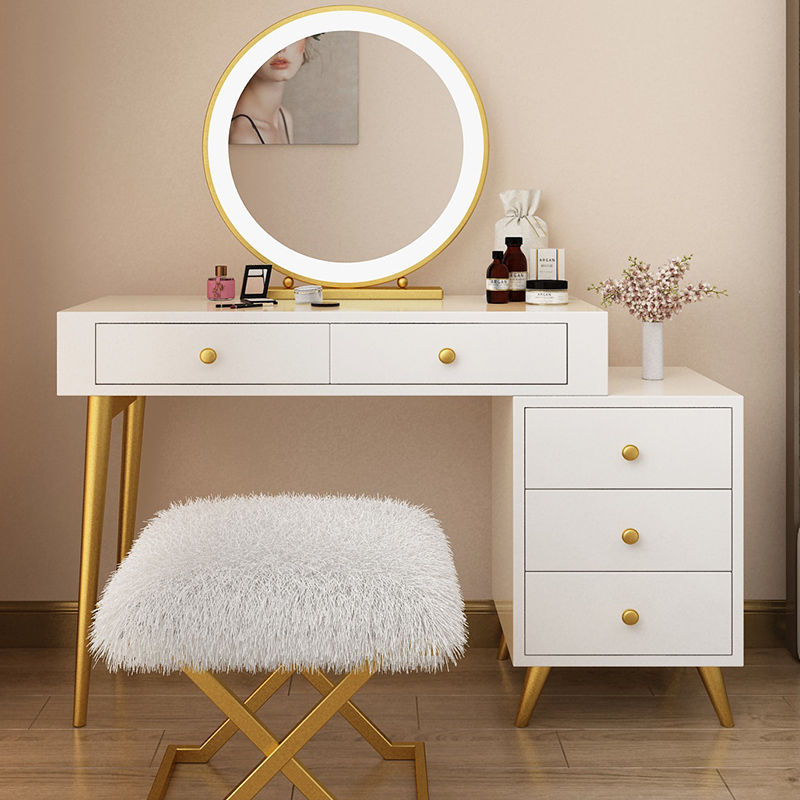 Modern Storage Dresser Makeup Table Bedroom Dressing Table With Mirror And Stool Modern Storage Dresser