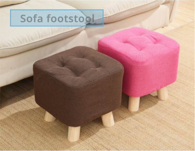 Modern Style Wooden Low Step Stool  Shoe Stool Household Small Bench For Living Room