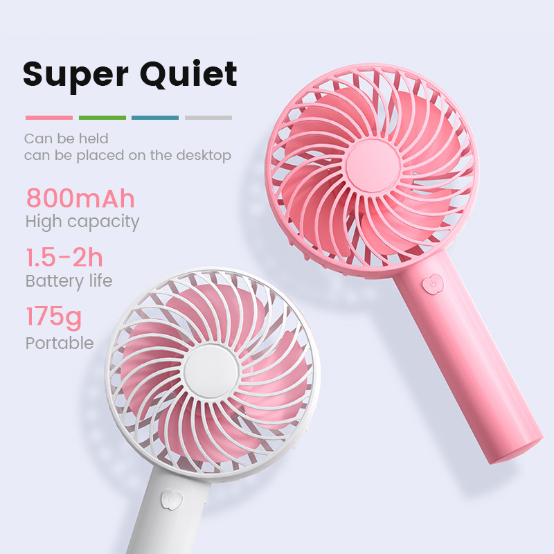 LP Portable Usb Handheld Ceiling Fan Lash Table Fan Summer Must Have Rechargeable Battery Portable Air Cooling Usb Mini Fan