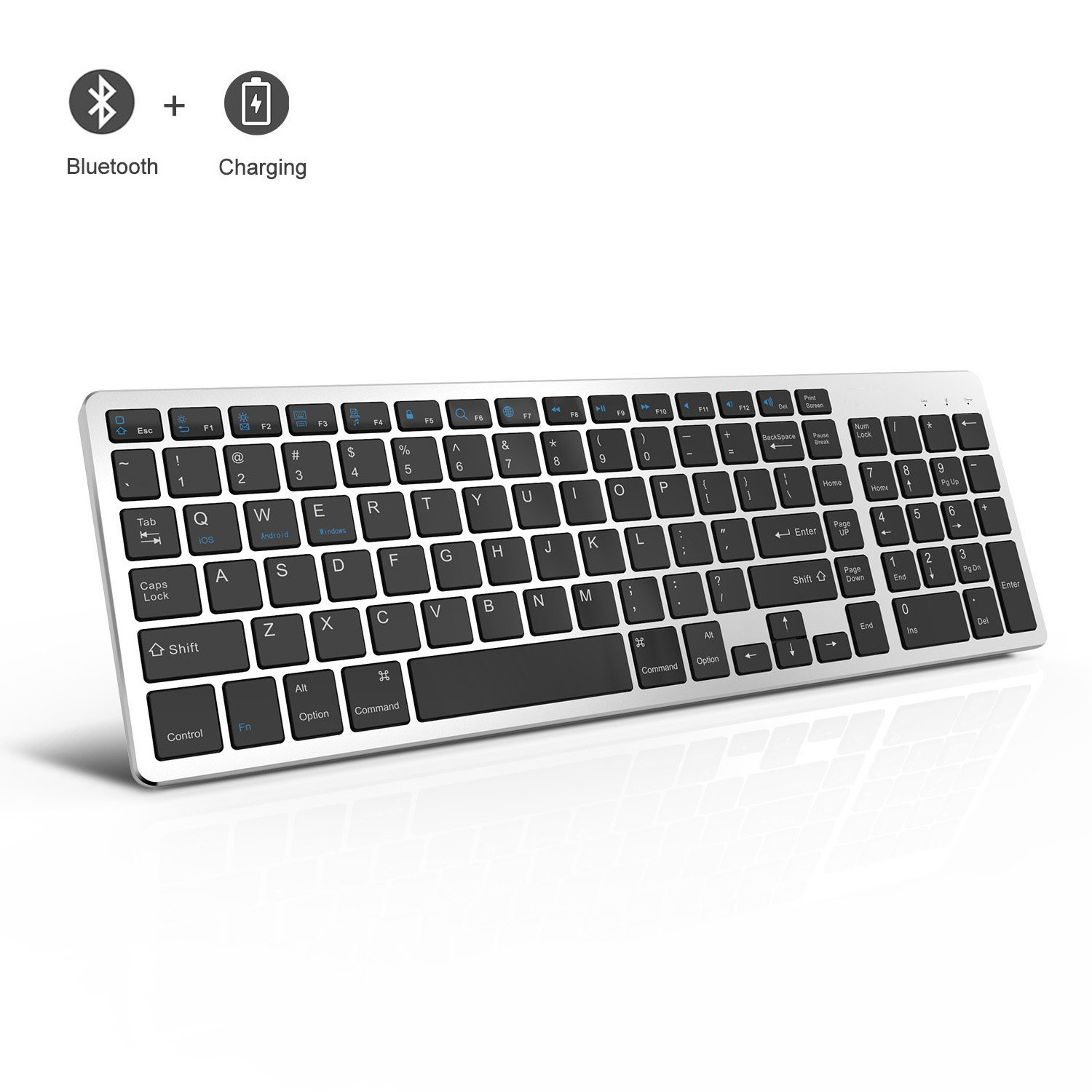 Bluetooth slim keyboard accessories computer customized language ultra thin usb wireless keyboard for laptop