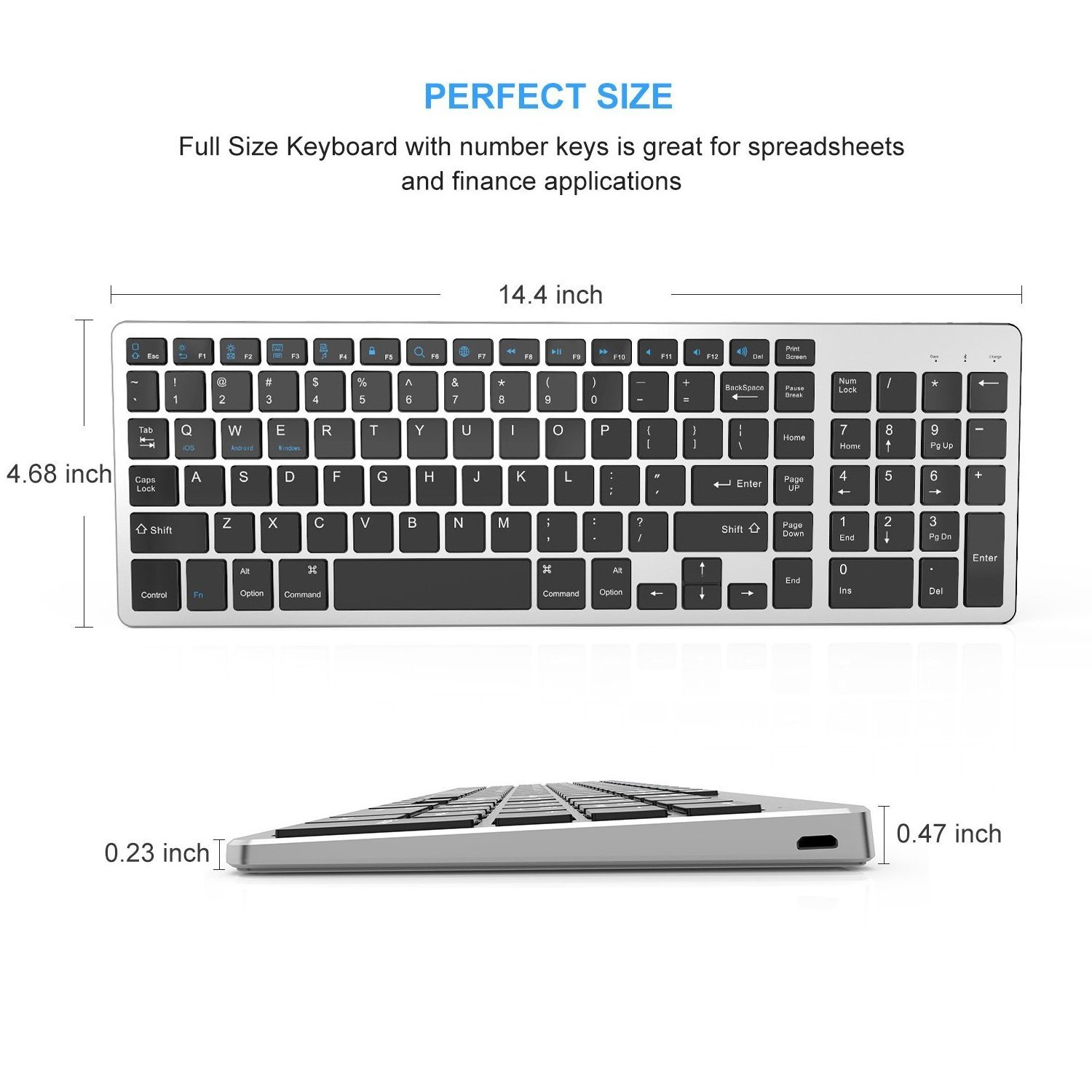 Bluetooth slim keyboard accessories computer customized language ultra thin usb wireless keyboard for laptop