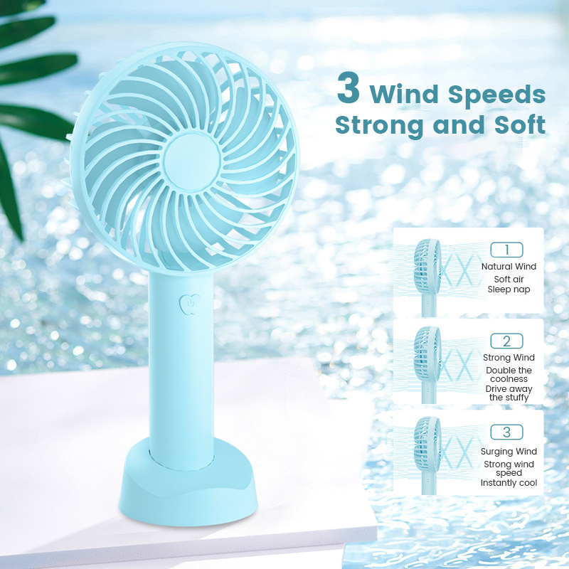 LP Portable Usb Handheld Ceiling Fan Lash Table Fan Summer Must Have Rechargeable Battery Portable Air Cooling Usb Mini Fan