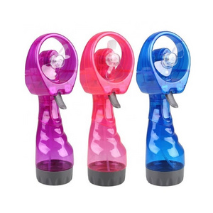 Mini Portable Desk Battery Operated Handheld Outdoor Personal Cooling Water Bottle Spray Misting Fan