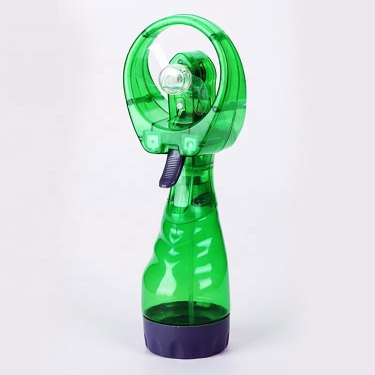 Mini Portable Desk Battery Operated Handheld Outdoor Personal Cooling Water Bottle Spray Misting Fan