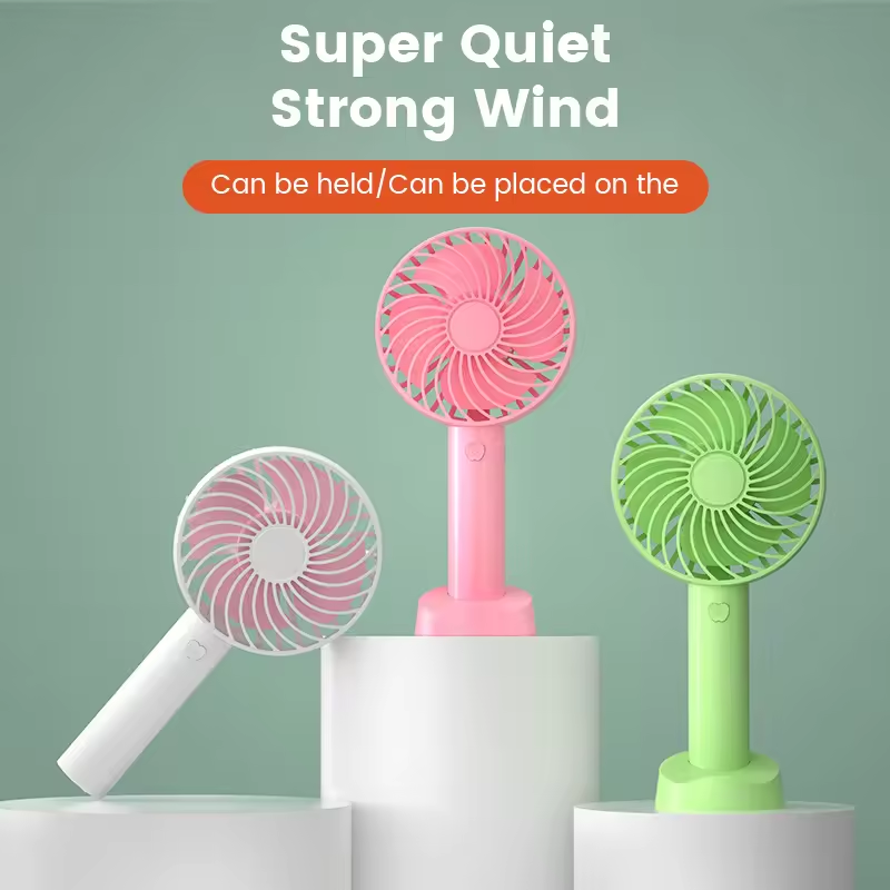 2024 Hot selling USB cooling mini  Fan Mini Rechargeable Hand Held Fan Mini Portable Fan with Phone Holder