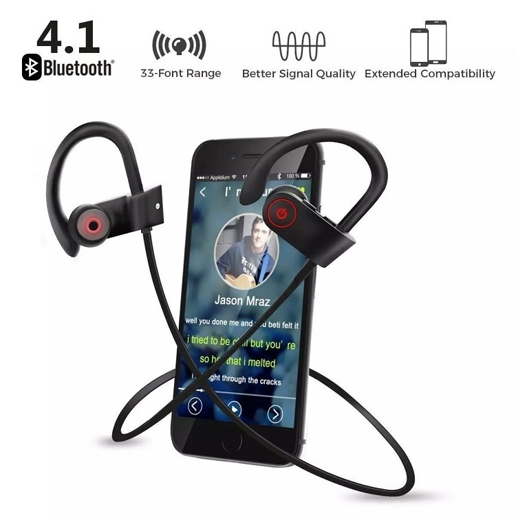 Sports Wireless Headphones Heavy Bass Earphone with Mic wireless earbuds Headset for phone iPhone xiaomi